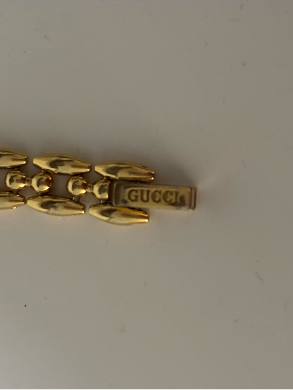 Authentic Gucci Gold Change Bezel 11/12 Rice Link 7.5” Bracelet Watch COA - Picture 5 of 16